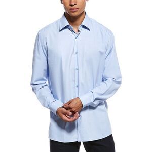 Tahari Mens  Modern Fit Dress Shirt, Blue